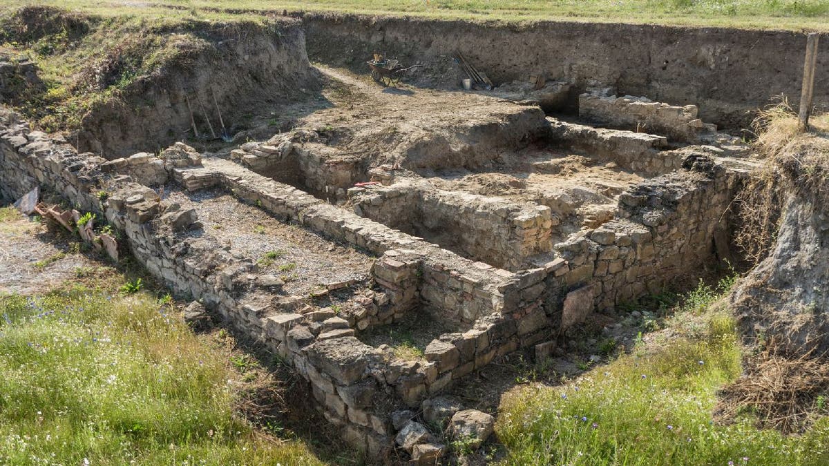 Ancient ruins at the Novae fortress in Bulgaria