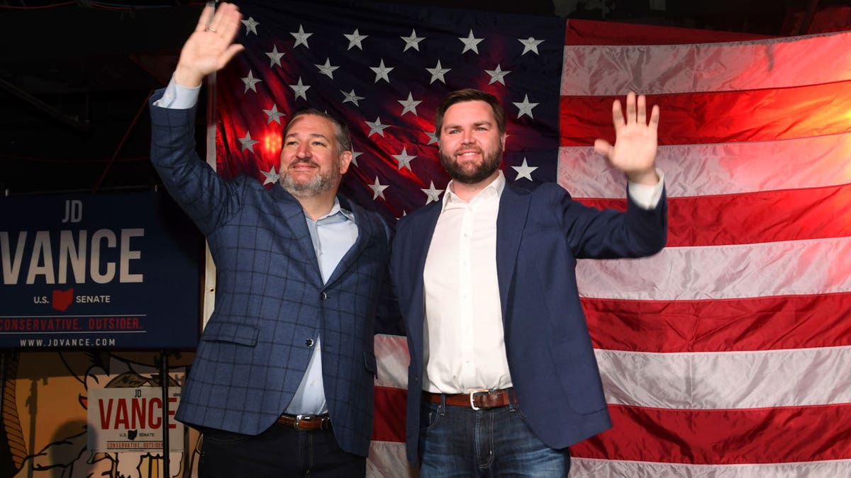 Republican Ohio Senate nominee JD Vance campaigns alongside Sen. Ted Cruz (R-Texas).