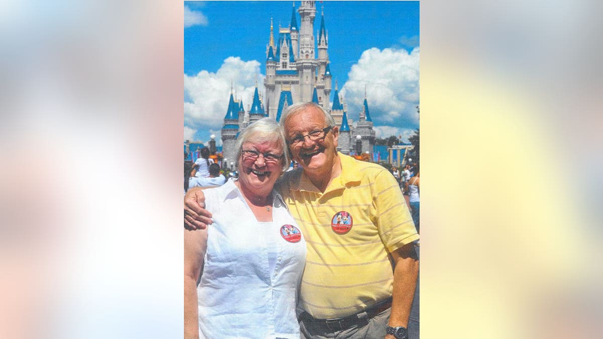 Joyce Jackson with her husband at Disney World