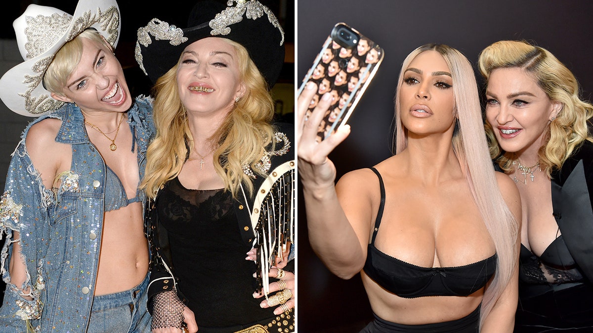 Madonna and Miley Cyrus split Madonna and Kim