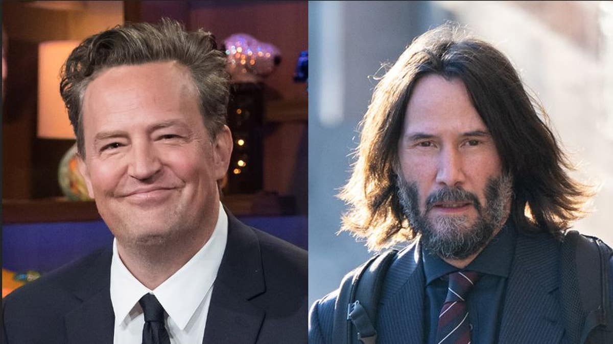 Split of Matthew Perry and Keanu Reeves