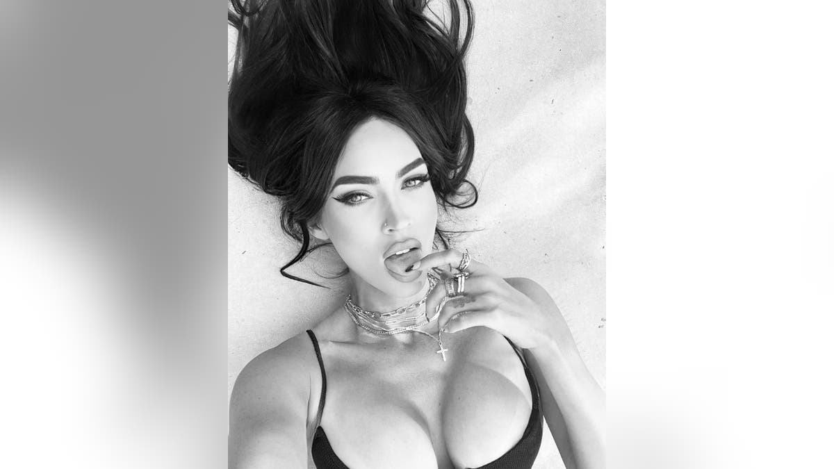 Black and white selfie Megan Fox posted