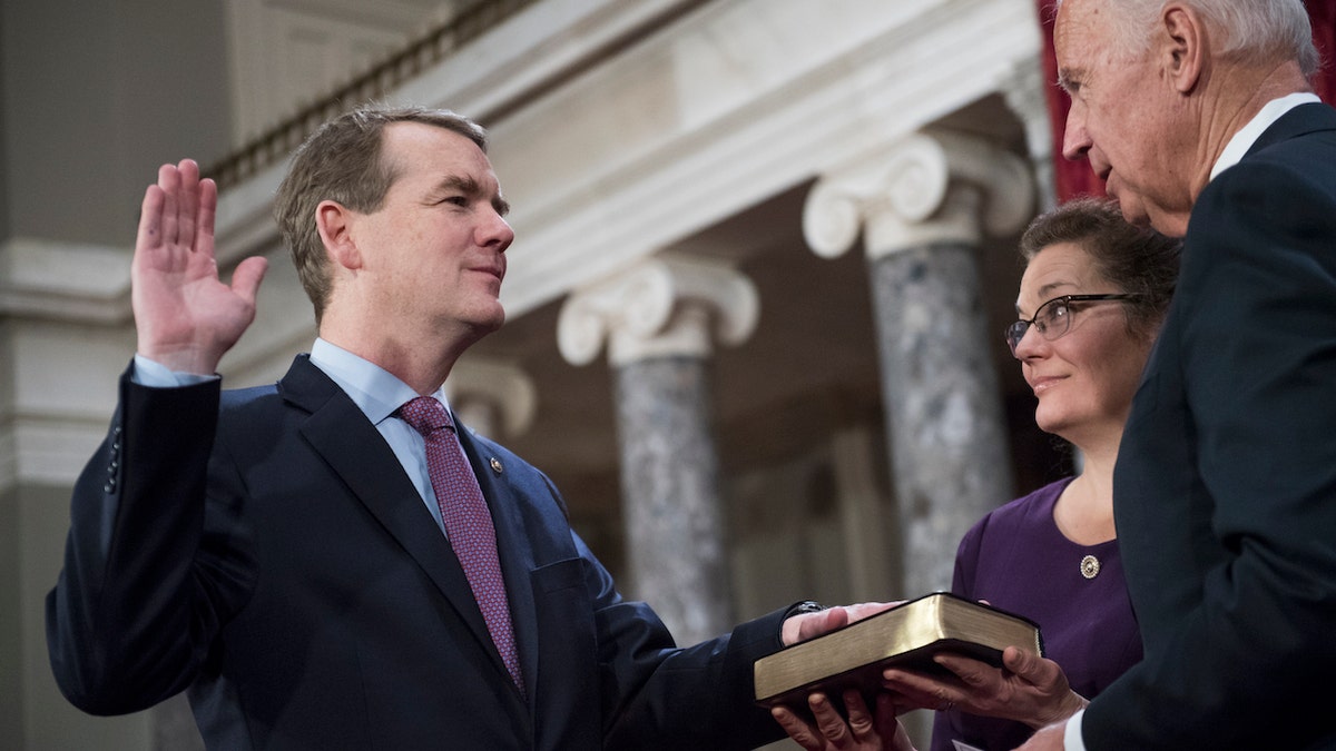 Joe Biden swears in Michael Bennet