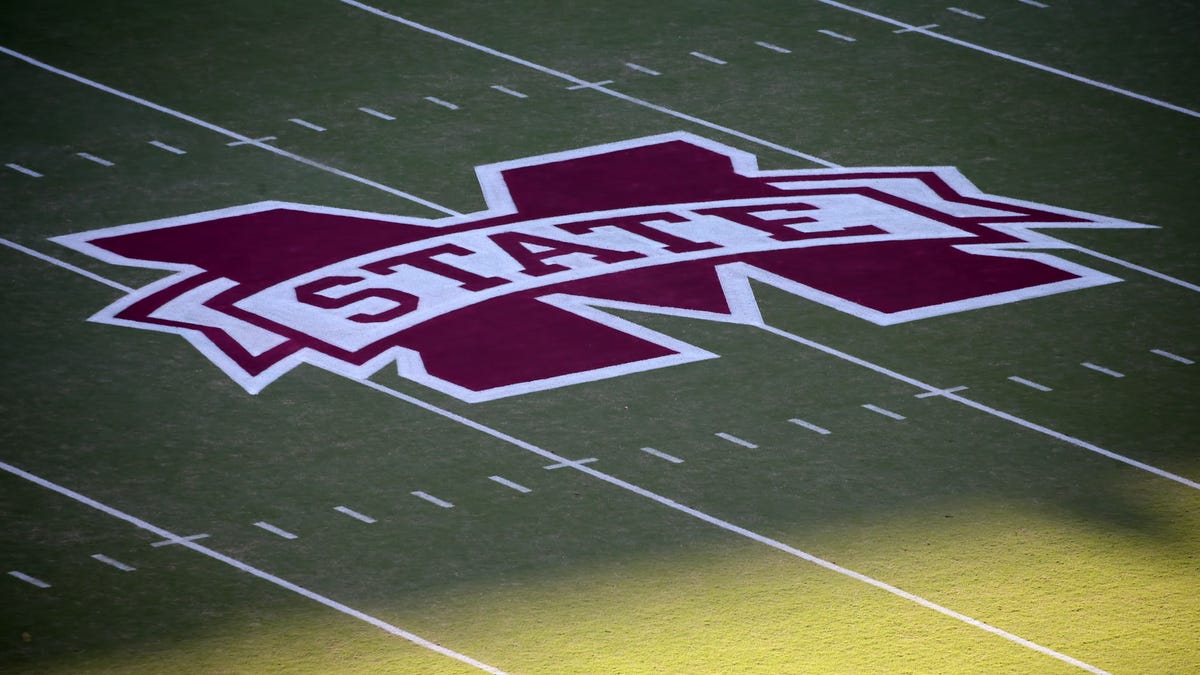 Mississippi State logo on field