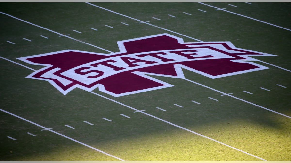 Mississippi State logo on field