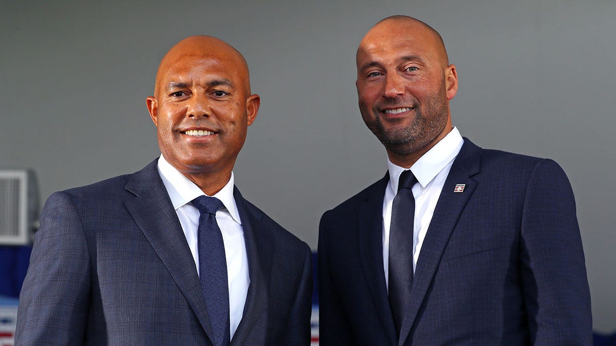 Mariano and Derek Jeter at Hall of Fame