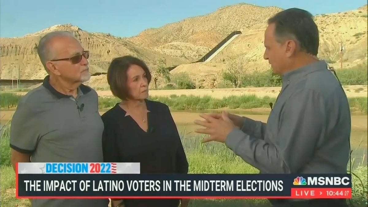 screengrab of MSNBC reporter speaking to Latino voters