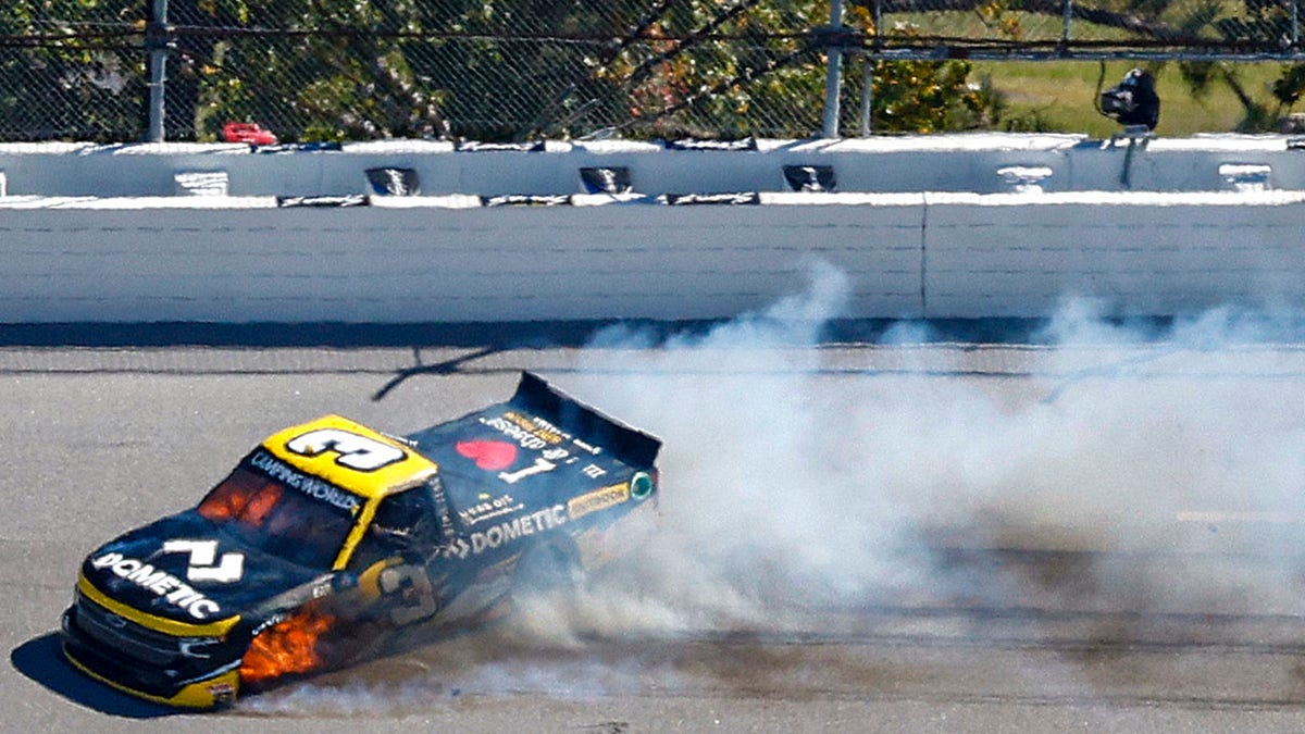 Jordan Anderson NASCAR crash
