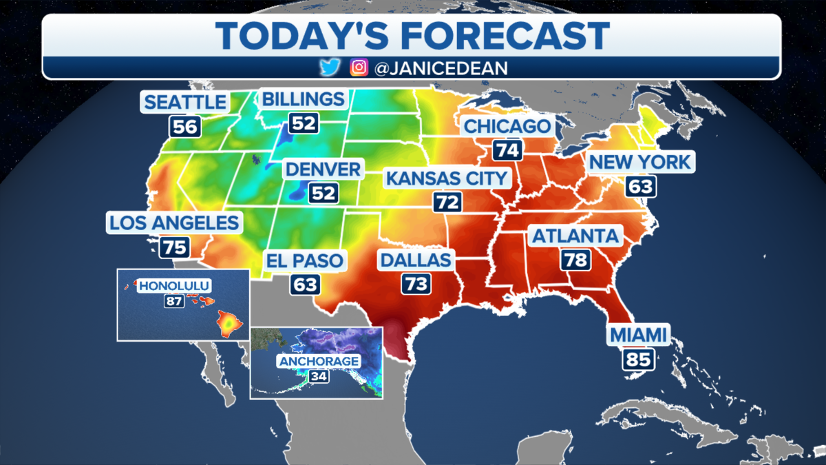 Weather forecast US October 24