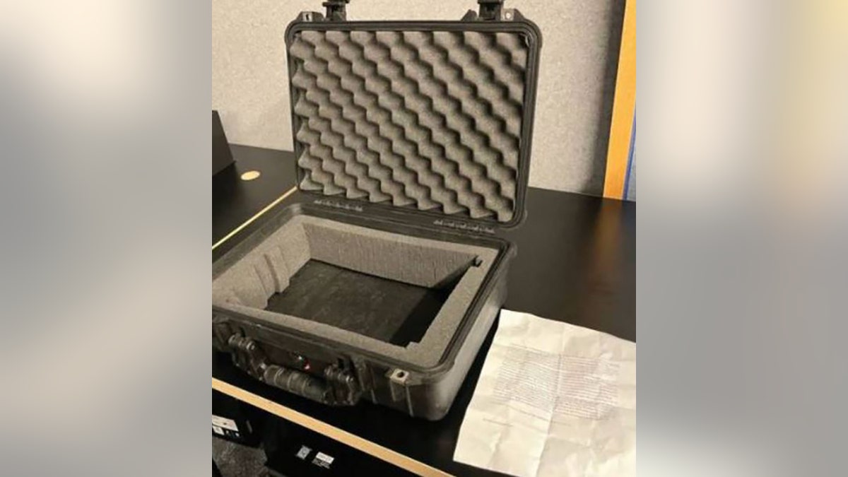 pelican case and letter