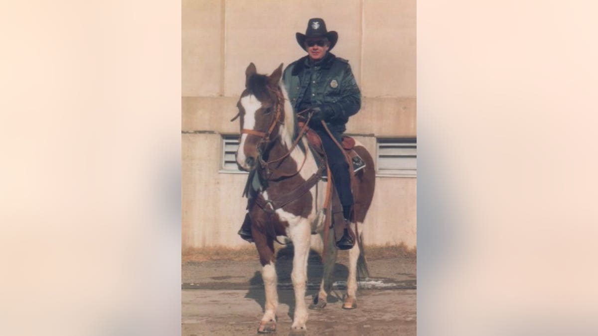 O'Dea's father in uniform on horse