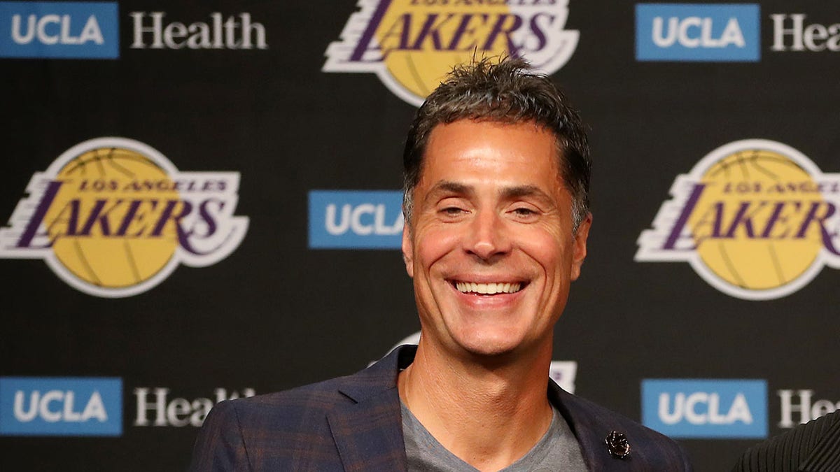 Rob Pelinka at Russell Westbrook's intro conference