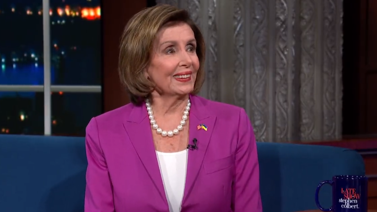 Nancy Pelosi on Stephen Colbert show