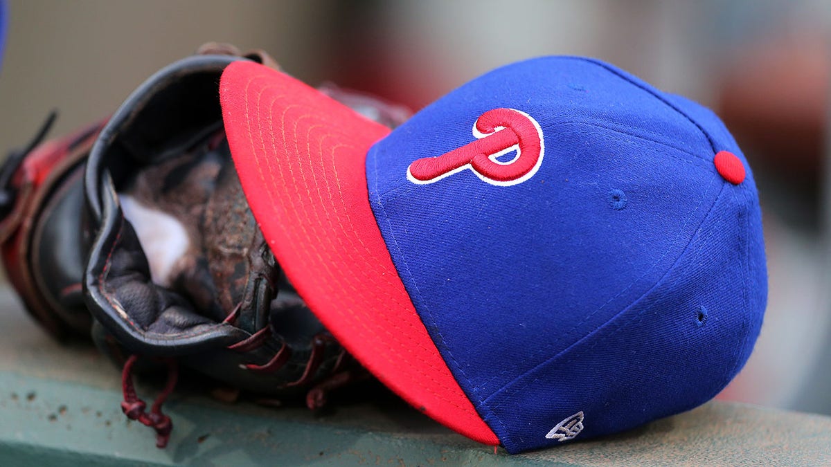 Phillies cap and glove