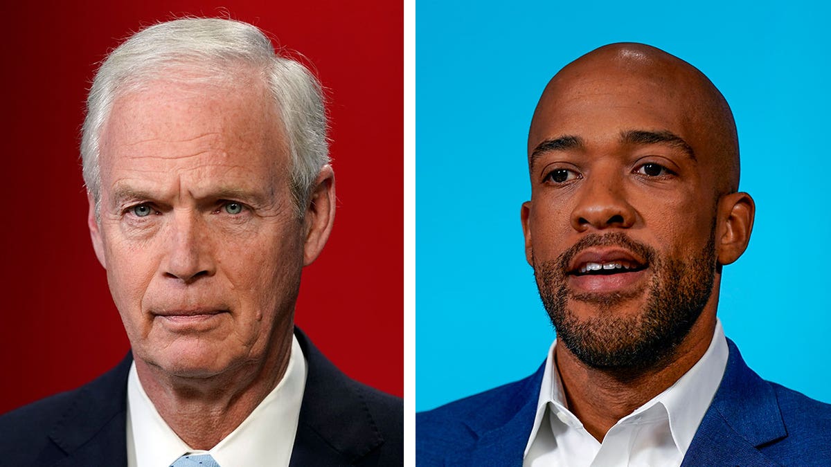 Ron Johnson and Mandela Barnes at Wisconsin Senate debate