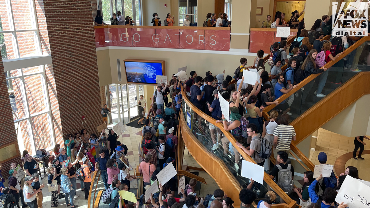 University of Florida students protest, say Republican Sen. Ben Sasse poses ‘threat’ as president
