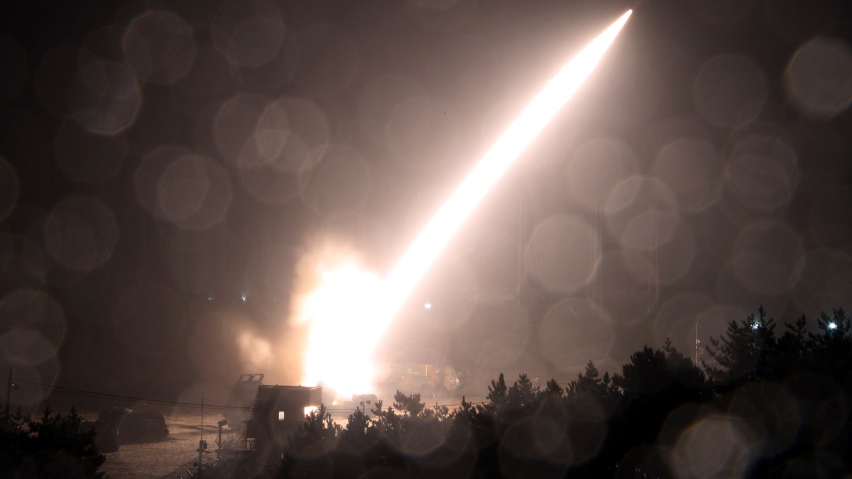 Nighttime missile launch in joint US/South Korea drill