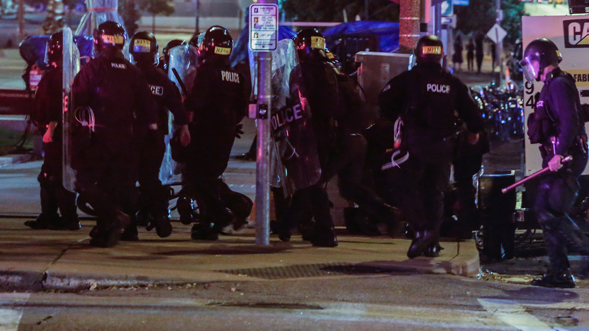 St. Louis PD members during protests in 2020