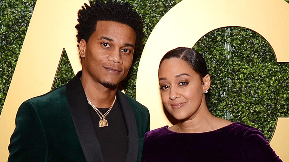 Tia Mowry and Cory Hardrict at pre-Oscar party