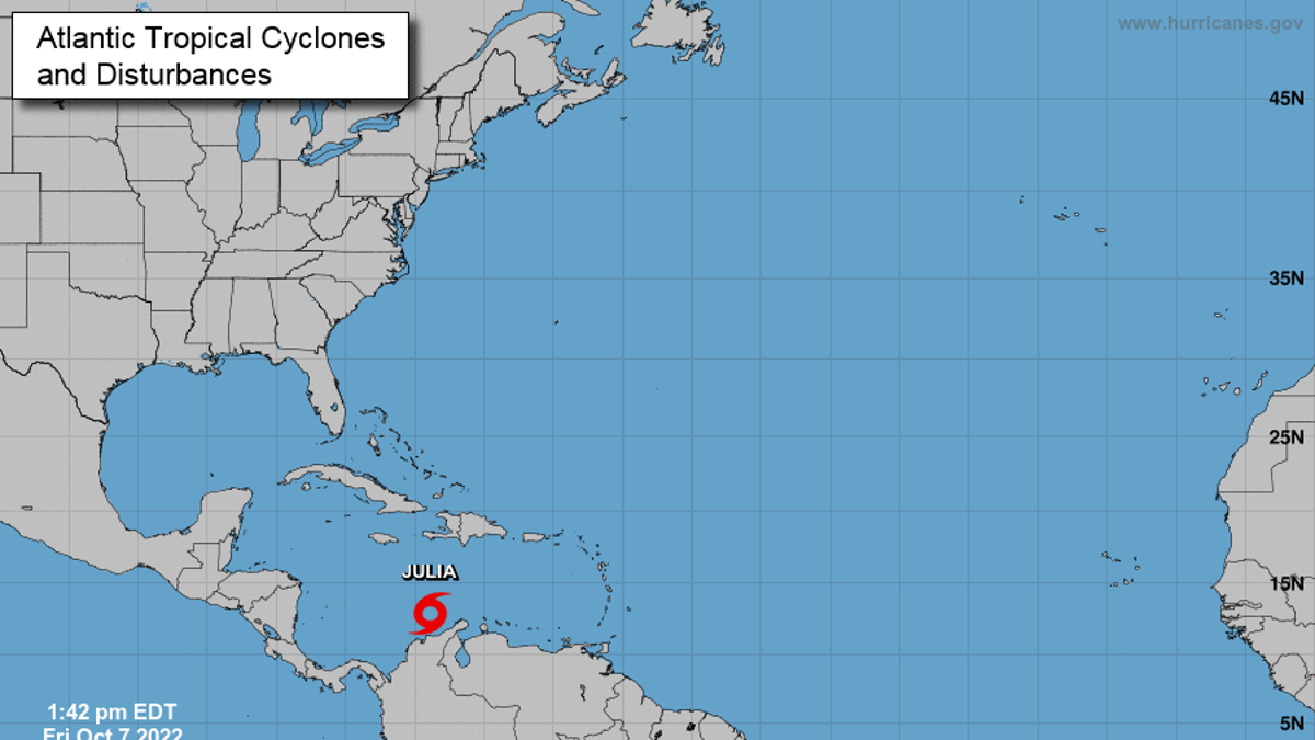 Map of Hurricane Julia