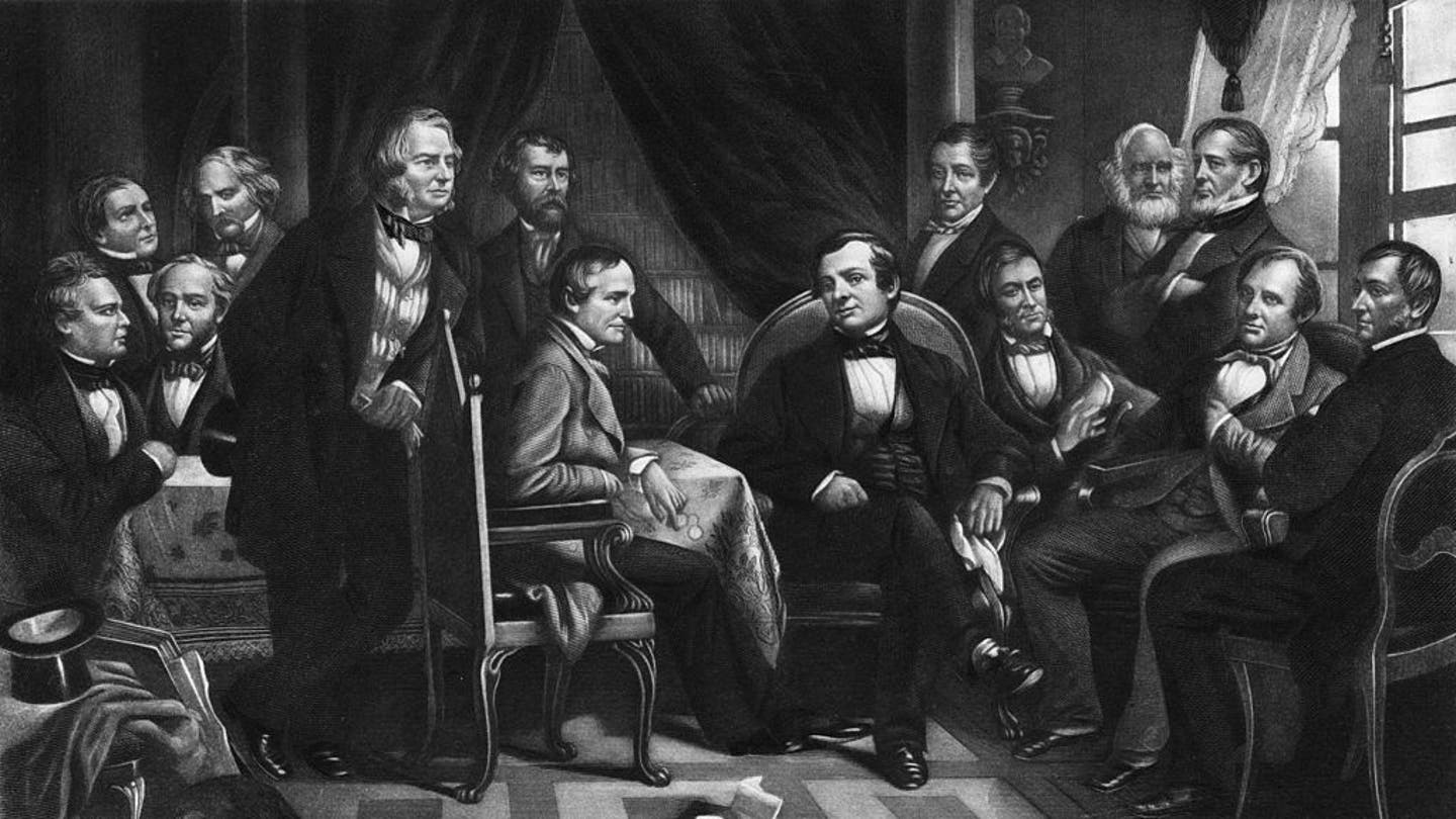 Washington irving with writers getty