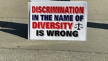 Photo of protest sign against affirmative action