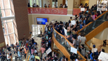 Students protest nomination of Ben Sasse to be University of Florida president.