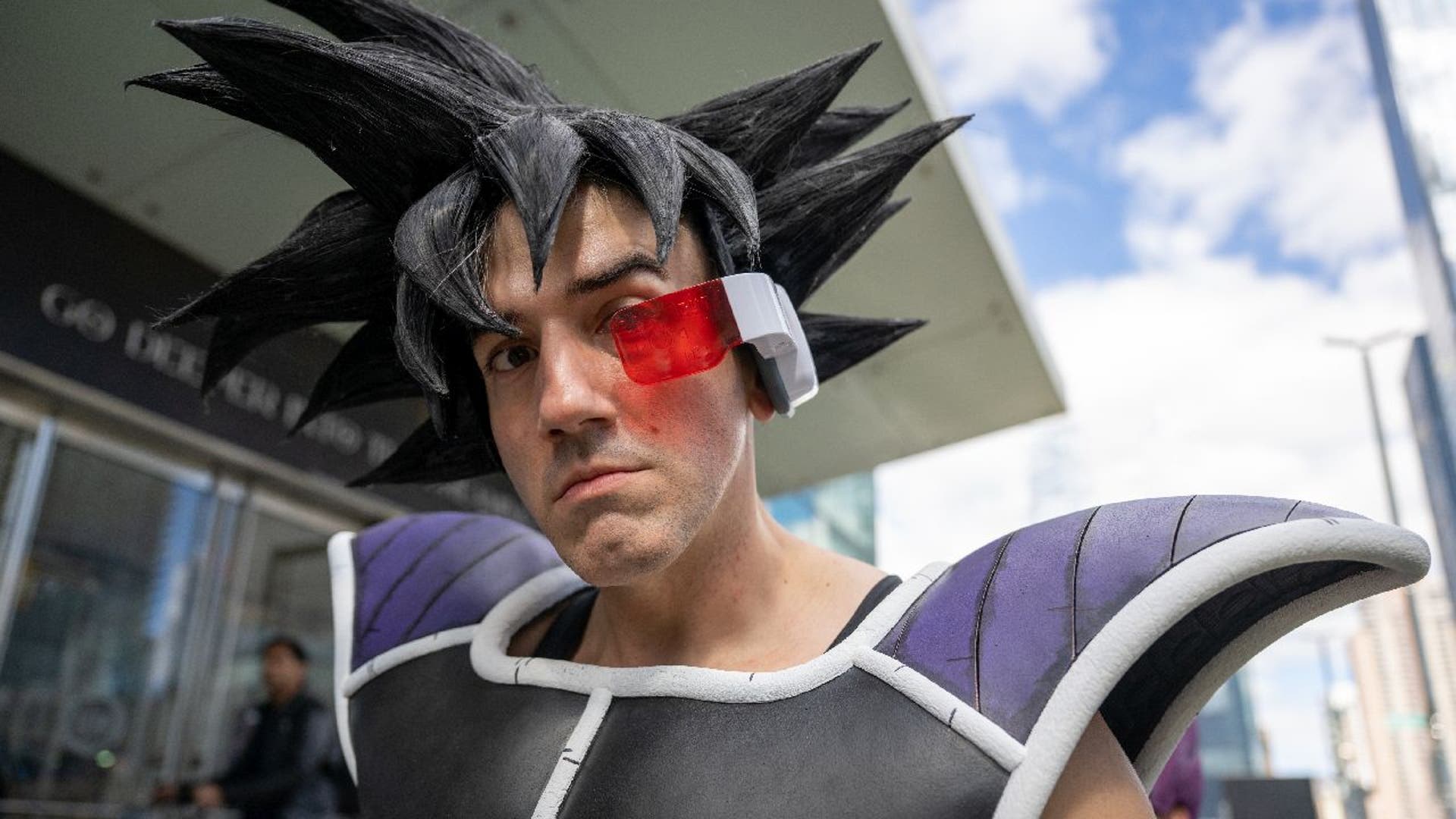 Man wears Dragon Ball Z costume