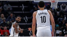 Nets' Kyrie Irving screams at Ben Simmons after teammate's timid decision