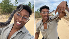 Steve Irwin-like wildlife enthusiast shares joy at finding rare pine snake in South Georgia: 'Incredible'