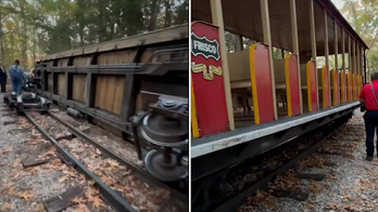 Video shows aftermath of train ride derailment at Missouri amusement park that left 7 injured
