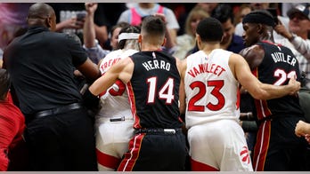 Heat's Caleb Martin tackles Raptors' Christian Koloko into stands, leads to wild skirmish