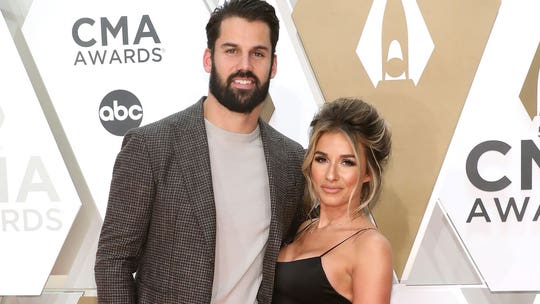 Jessie James Decker jokes husband Eric's abs are 'fake' in shirtless snap following Photoshop accusations