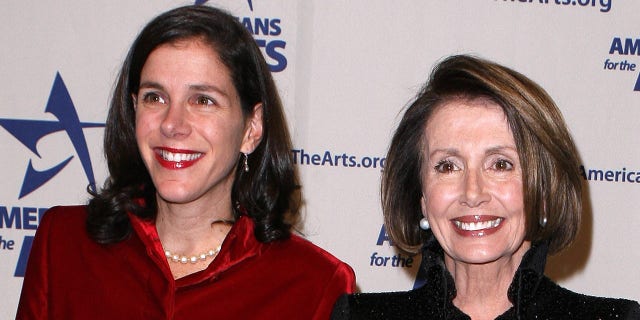 Speaker of the House Nancy Pelosi arrives with her daughter Alexandra to attend the 2009 Americans for the Arts National Arts Awards in New York