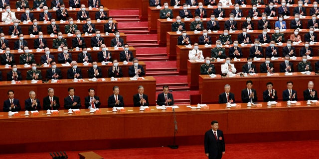 Chinese President Xi Jinping attends the opening ceremony of the 20th National Congress of the Communist Party of China at the Great Hall of the People on October 16, 2022 in Beijing, China.