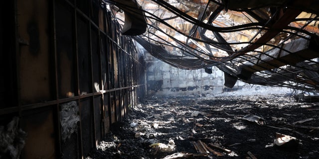 A view of the aftermath of the fire at Evin prison in Tehran, Iran, October 17, 2022.