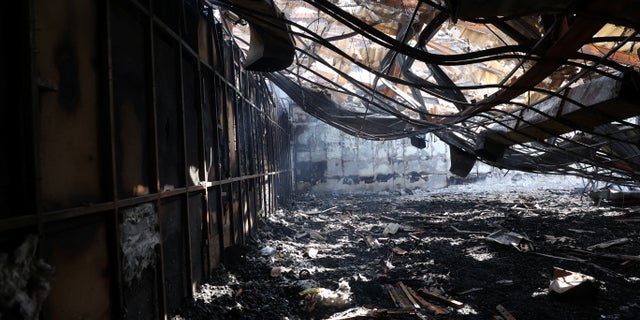 A view of the aftermath of the fire at Evin prison in Tehran, Iran, October 17, 2022. 