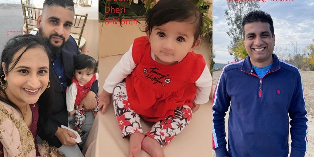 Merced County officials found the bodies of 8-month-old Aroohi Dheri, her parents – Jasleen Kaur and Jasdeep Singh – and uncle Amandeep Singh on Oct. 5, 2022. The family was kidnapped at gunpoint and have been missing since Monday.