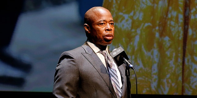 New York City Mayor Eric Adams attends a student screening of 