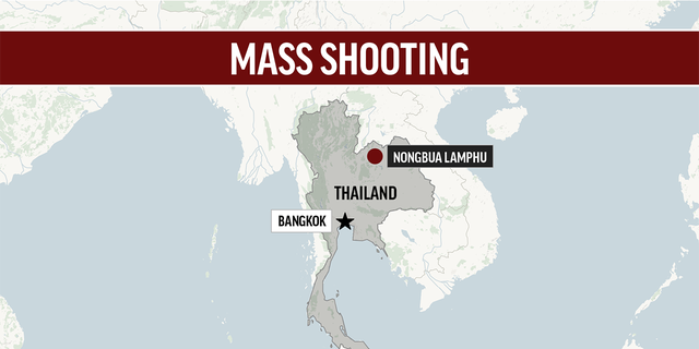 The shooting happened in the province of Nongbua Lamphu, around 300 miles northeast of the capital of Bangkok. 