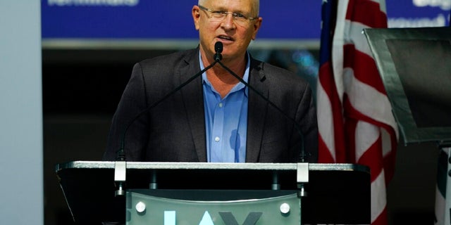 Mike Bonin, Los Angeles City Council member, speaks during a press conference at Tom Bradley International Terminal at Los Angeles International Airport on May 24, 2021, in Los Angeles. Nury Martinez, the president of the Los Angeles City Council resigned from the post Monday, Oct. 10, 2022, after she was heard making racist comments and other coarse remarks in a leaked recording of a conversation with other Latino leaders.