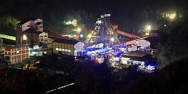 A view of the entrance of the mine in Amasra, in the Black Sea coastal province of Bartin, Turkey, Friday, Oct. 14, 2022. 