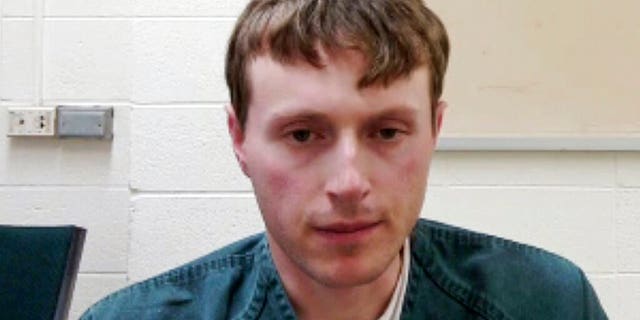 Logan Clegg appears via a video link during a courtroom hearing on Thursday in Burlington, Vermont. The New Hampshire attorney general's office says Clegg is accused of two counts of second-degree murder in the shooting deaths of a couple in Concord on April 18, 2022. Clegg agreed to extradition back to New Hampshire during the Vermont hearing.