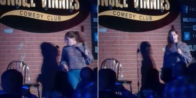 A patron through a drink at a comedian during a political dispute at a New Jersey Comedy Club