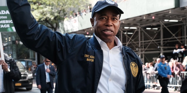 NEW YORK, NY - OCTOBER 10: New York City Mayor Eric Adams walks in the annual annual Columbus Day Parade, the largest in the country, in Manhattan on October 10, 2022, in New York City.