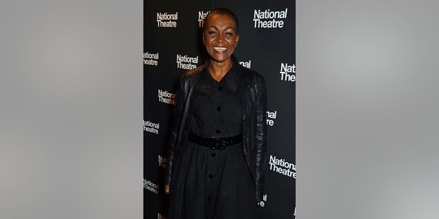 Adjoa Andoh attends the press night performance of "Blues For An Alabama Sky" at The Lyttelton Theatre, National Theatre, on October 4, 2022 in London, England. 