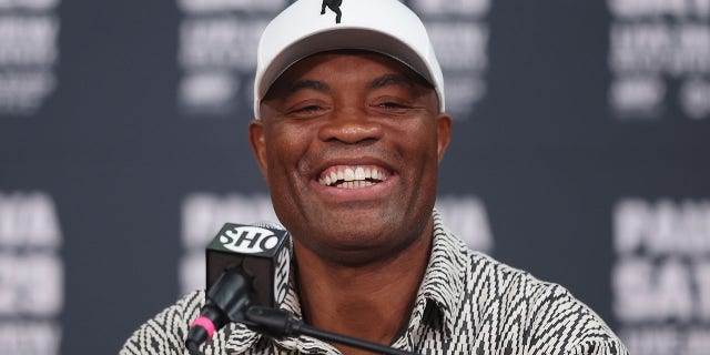 Anderson SIlva speaks during a press conference at Gila River Arena Sept 13, 2022 in Glendale, Ariz.