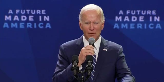 President Biden spoke in Syracuse to tout a $100 billion Micron commitment to build a semiconductor.