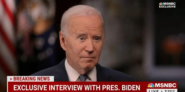 President Joe Biden speaks with MSNBC's Jonathan Capehart during a network interview Friday, Oct. 21, 2022.