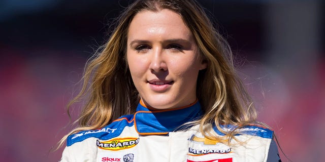 Nov 6, 2021; Avondale, Arizona, USA; NASCAR ARCA Menards Series driver Bridget Burgess during the Arizona Lottery 100 at Phoenix Raceway.